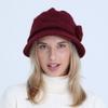 Knitted Hat Women's Autumn Winter Flower Fashion Mom Rabbit Wool Pot Hats & Caps with Thick Velvet Warmth Hat