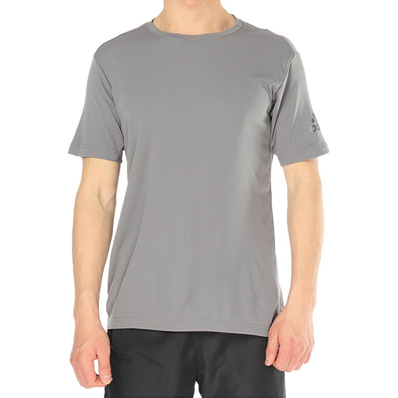 Adidas T Shirts Men's Gray Crew Neck Moderate CZ5423