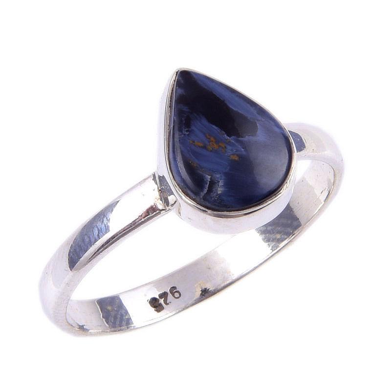 Natural Pietersite Gemstone Handmade 925 Solid Sterling Silver Ring Size 8 F4E07