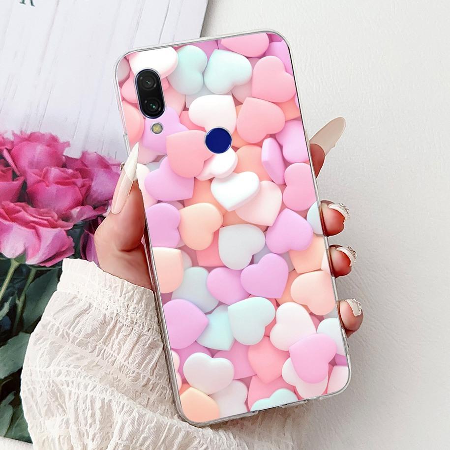 Для чехла Xiaomi Redmi 7 7A Чехол Роскошный Расписной Мягкий Прозрачный Силикон ТПУ Ударопрочный Чехол Для Xiaomi Redmi Note 7 Pro Note7 Coque
