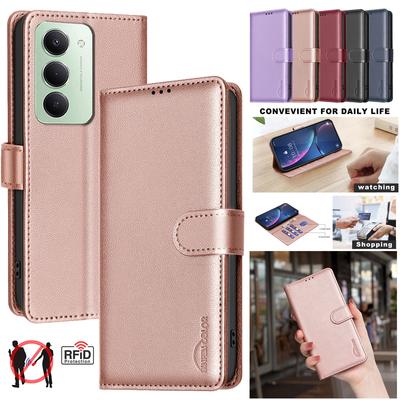Кошелек Флип Противоугонный Чехол Для Xiaomi Redmi 15 15C 14C A5 4G 5G Note 14S 2025 Coque Кожаный Чехол Блокировка RFID Защитные Сумки
