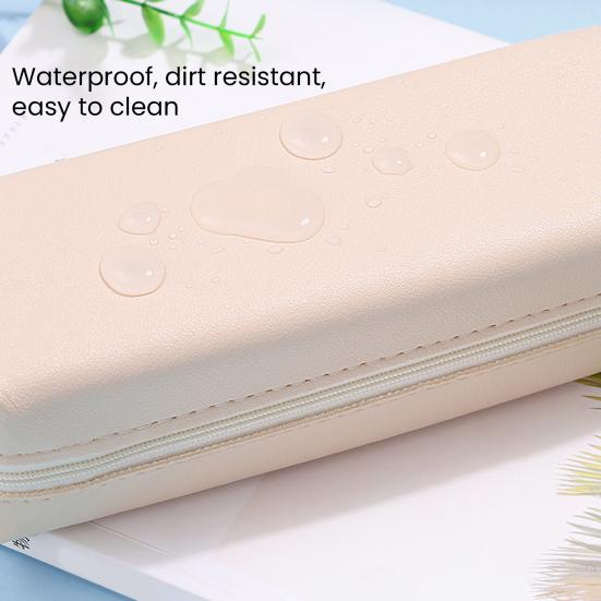 Пенал из искусственной кожи, органайзер для карандашей, маленькая сумка для ручек на молнии, многофункциональная косметичка для работы и путешествий