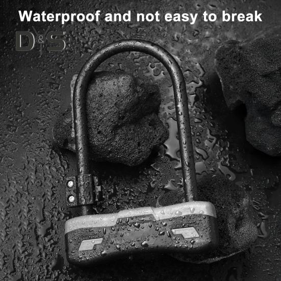 Сверхпрочный U-образный велосипедный замок, антипорезной велосипедный замок из легированной стали с монтажным кронштейном, комбинированный велосипедный замок для электровелосипедов, мотоциклов