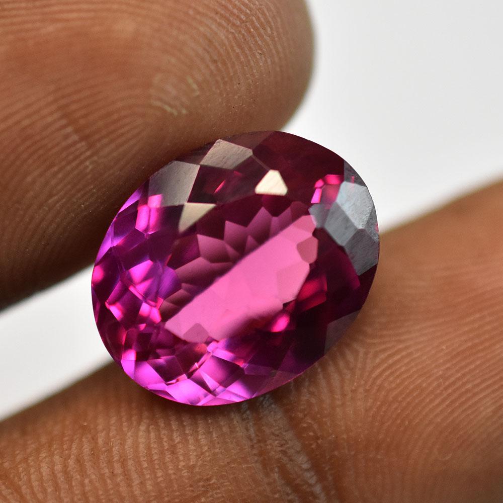 Natural Pink Ruby 10.65 Ct Certified Excellent Oval Cut Loose Gemstone