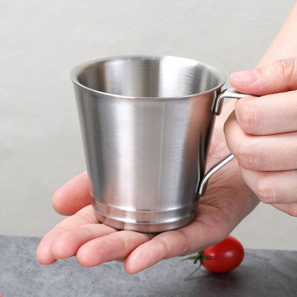 Drinkware Stainless Steel Double Cup Durable Sturdy Drinking Cup Thicked Personalized Tea Cup Water