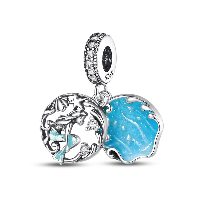 Новые мультяшные шармы серии «Космос и океан», подходят для оригинального браслета, бусины-шармы, ожерелье, женские медные украшения