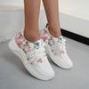 Мода женские модные принтовые кроссовки на платформе весна осень вязаные сетчатые теннисные туфли женские легкие нескользящие повседневные прогулочные туфли