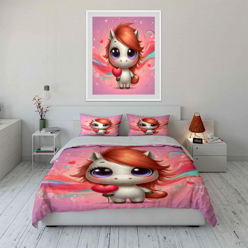 Whimsical pony dreams. Bedding sets Duvet covers Pillowcases(1* Duvet Cover 2* Pillowcases without duvet insert)