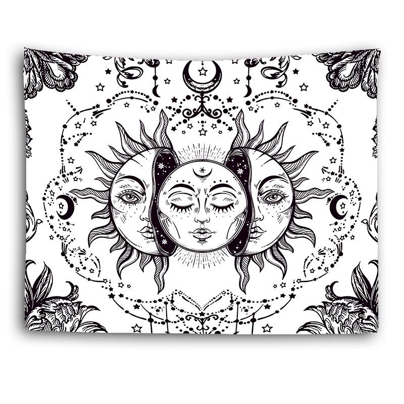Богемный Пейзаж Гобелен Настенный Гобелен Абстрактная Ткань Живопись Домашний Декор Лунное Перо Гобелен Хиппи Настенная Ткань Ковер Потолок Декор Комнаты
