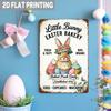 Vintage EasterThemed Metal Sign Cute Bunny and Cupcake Design for Spring and Easter Decor Perfect Home Decoration Gift