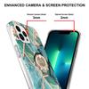 Кольцо-скоба Golden Border Grid Marble Flower IMD Ультратонкий чехол для телефона iPhone 12 12ProMax 11ProMax XSMax XR XS iPhone 7 8 SE iPhone 13 14 15