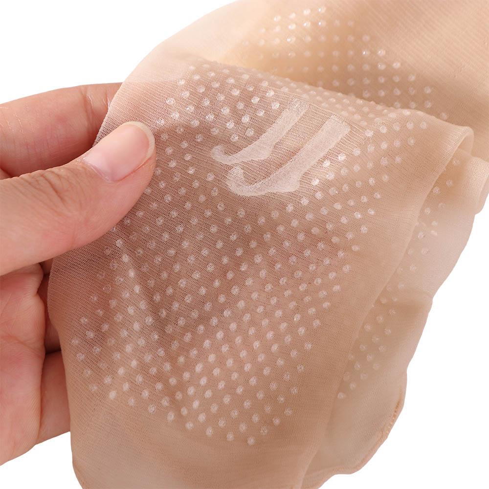 5Pairs Transparent Non-slip Crystal Silk Socks Ultra-thin Women Invisible Socks Elastic   Spring