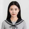 White Striped Sailor Fake Collar Cape Bow Tie Retro Blouse False Collars  Clothes Decoration