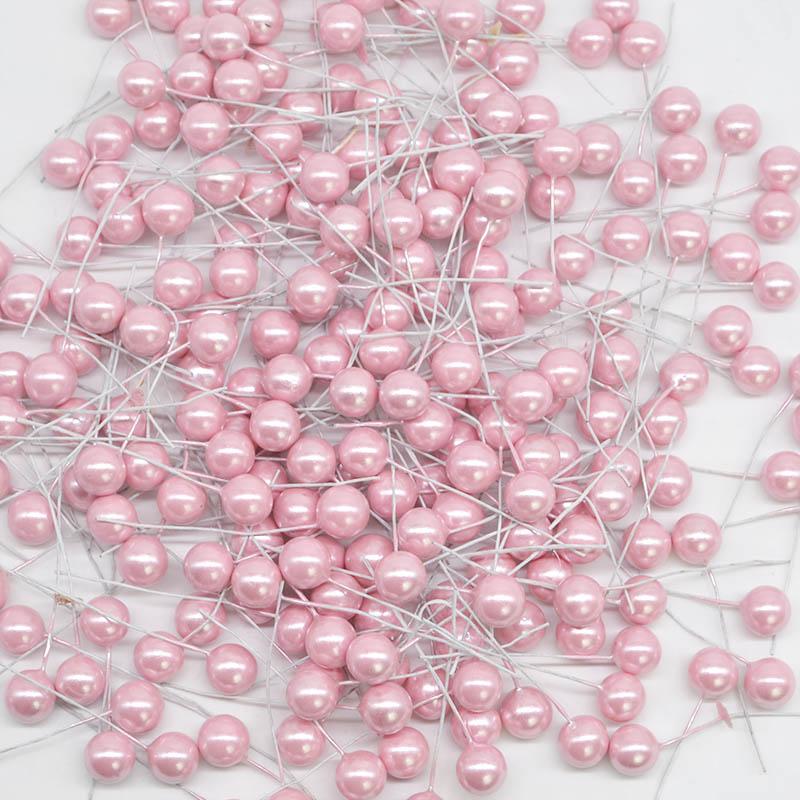 50-300 шт. жемчужные тычинки искусственные цветы маленькие ягоды вишня для свадебной вечеринки подарочная коробка рождественский венок своими руками украшения для дома