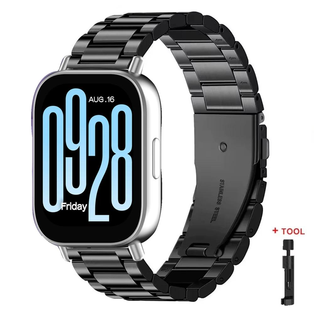 Ремешок из нержавеющей стали 22 мм для Redmi Watch 5 Active 5 Lite Металлический ремешок для Xiaomi Redmi Watch 3 Active 3 Lite Браслет Наручный ремешок