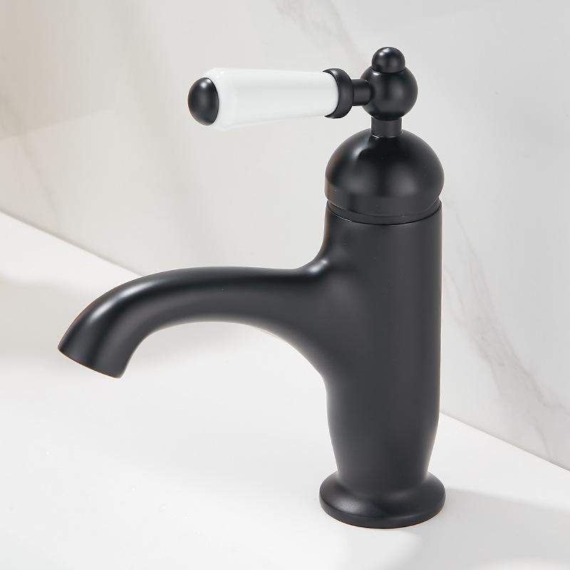 Смеситель для раковины с покрытием под золото Хромированные смесители для горячей и холодной воды Старинный смеситель для раковины Смесители Керамическая ручка Черные смесители для раковины