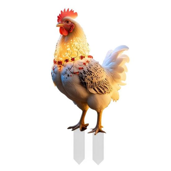 Рождественская цыпочка для сада, стойкая к погодным условиям, прочная акриловая, для улицы, патио, двора, газона, рождественская курица, пчела