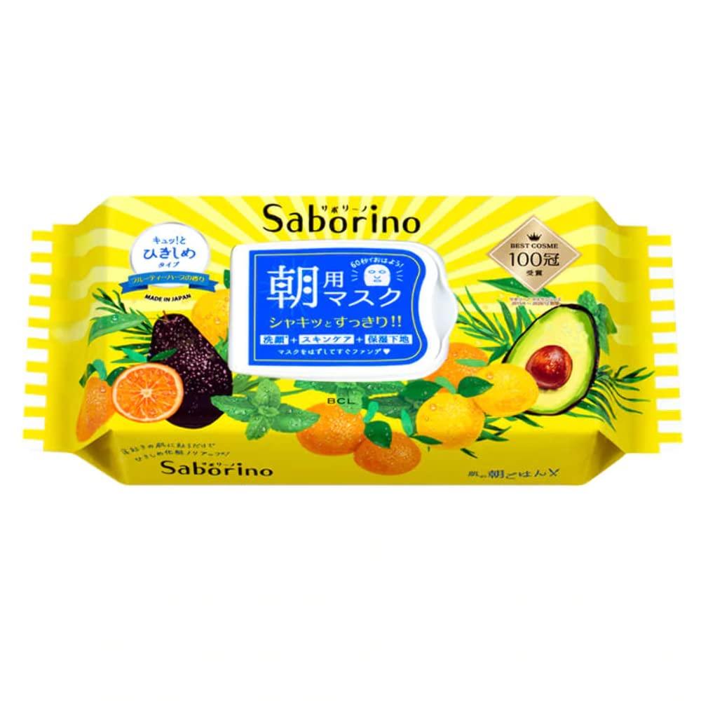 Saborino Утренняя тканевая маска для лица Одна тканевая маска завершает уход и увлажняет Увлажняет и 32 листа Утренняя тканевая маска очищение, уход за кожей, основа.