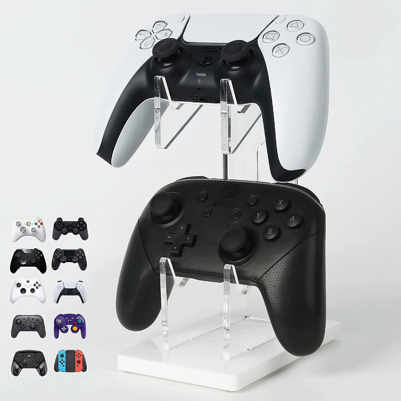 Универсальная двойная подставка для контроллеров PS5 PS4, прозрачный акриловый держатель для джойстика, крепление для геймпада Xbox
