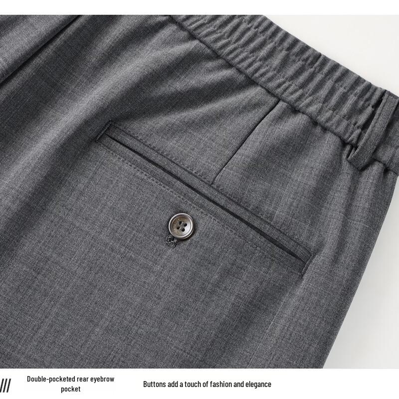 Мужские брюки прямого кроя в стиле business casual из смесовой шерсти