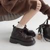 Brown British Heightened Platform Martin Boots Women's 2025 New Autumn and Winter Retro Maillard Slim Short Boots