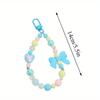 Mobile Phone Lanyard Wrist Strap Bag Pendant Car Keychain Girl Women Fresh Sweet Hand-held Chain Anti-lost Colofful Bead Keyring