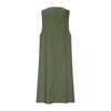 Women Casual Summer Solid Color Tank Sleeveless Dress Hollow Out Loose Beach Dress