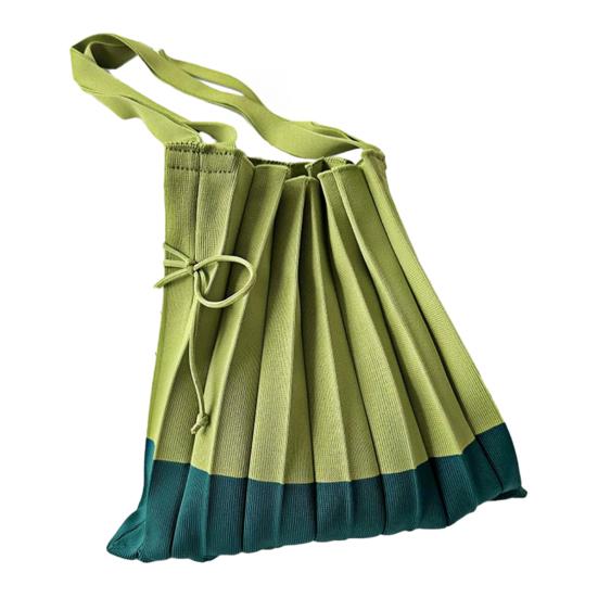 Складная сумка для покупок, многоразовая, аккордеон, продуктовая сумка-тоут, сумка через плечо с цветовыми блоками, плиссированная, для покупок продуктов, для повседневных дел