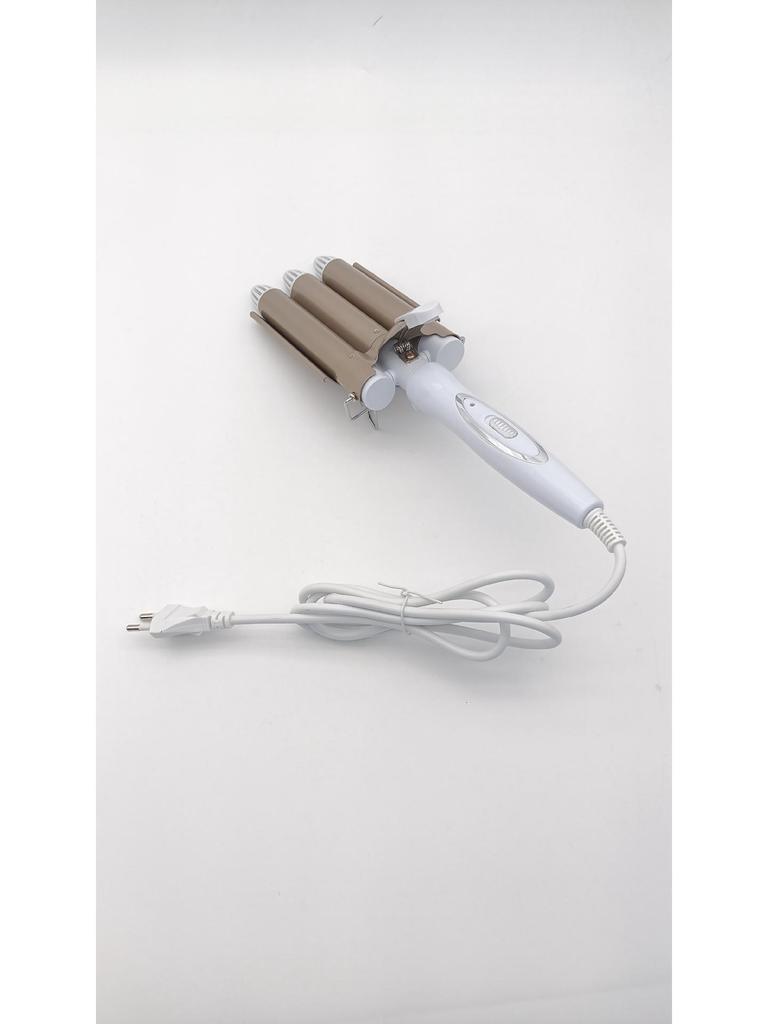 Керамические щипцы для завивки с тройным турмалиновым корпусом, стайлер для завивки с эффектом водной ряби