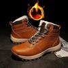 Fashion Snow Boots Retro Men's  New Plush Insulation Anti Slip Thick Soled Cotton Shoes Outdoor Camping Sports Leisure Shoes 2024
