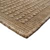 Tapis aspect jute motif damier beige 160x225