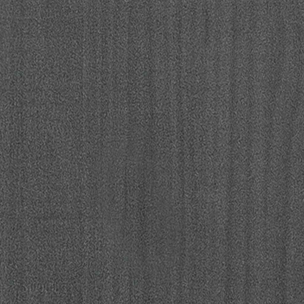 Solid Wood Bed Gray Pine 200x200 cm