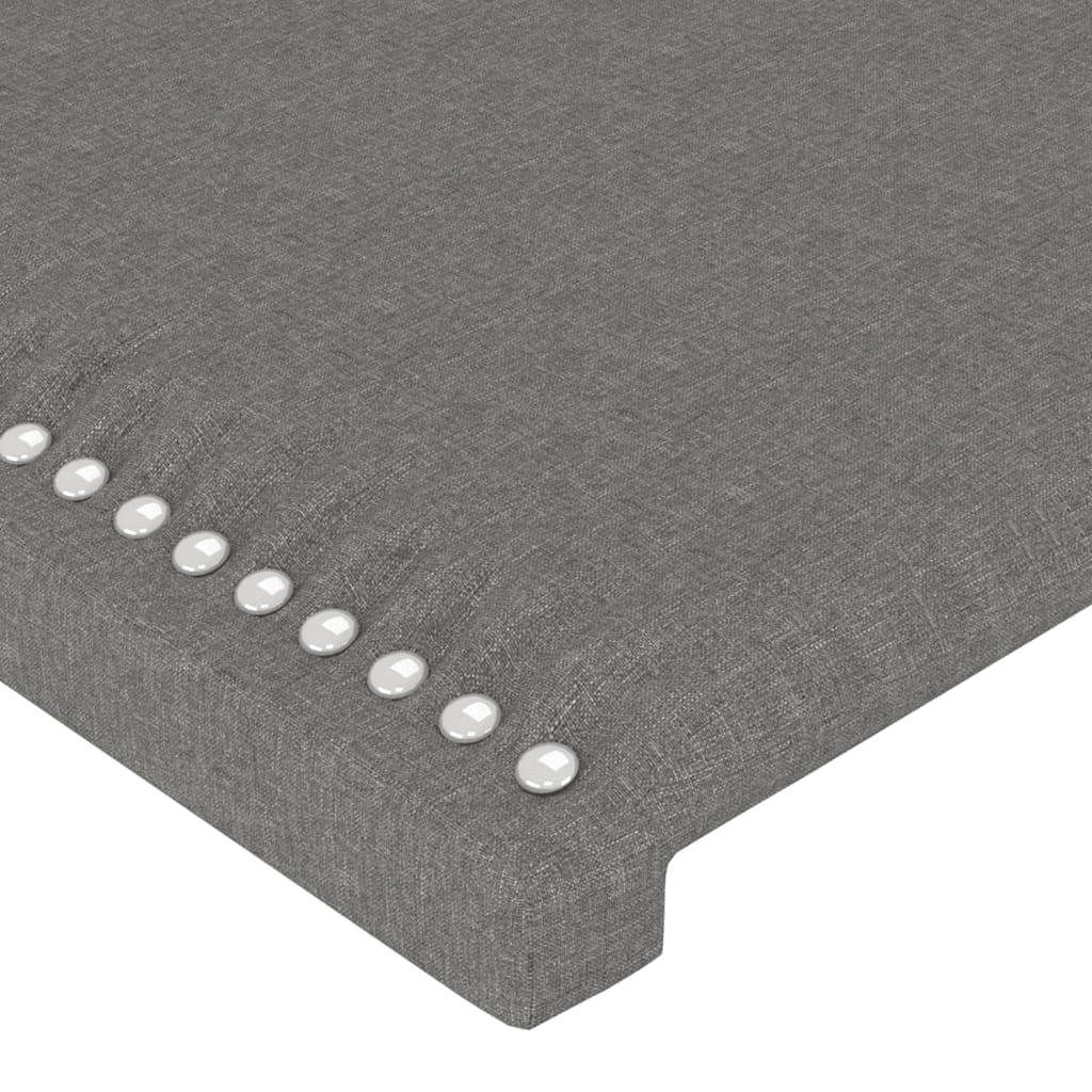 Vidaxl Zagłówek Do Łóżka Z Led, Ciemnoszary, 93X16X118/128 Cm, Tkanina