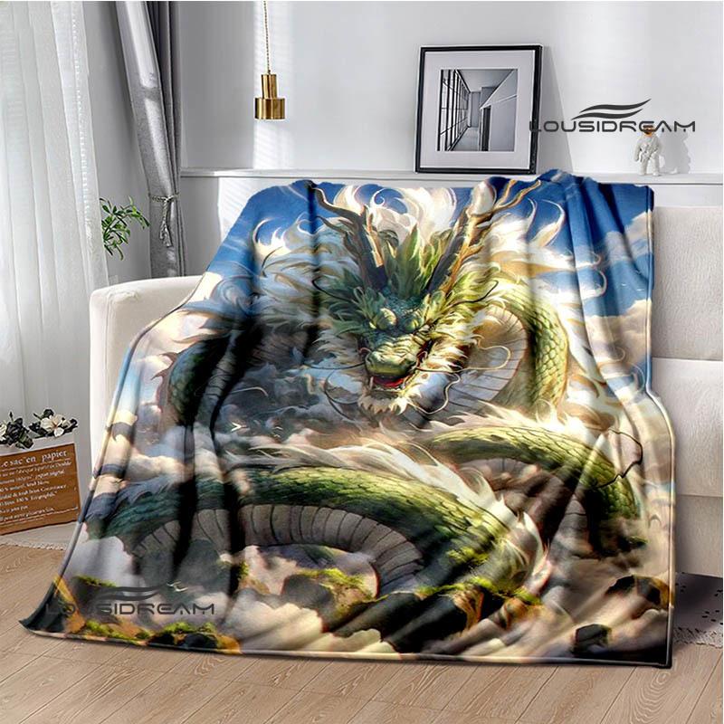 3D ретро-дракон Печатное одеяло Фланелевое Теплое одеяло Мягкое и удобное одеяло постельные принадлежности покрывало Подарок на день рождения