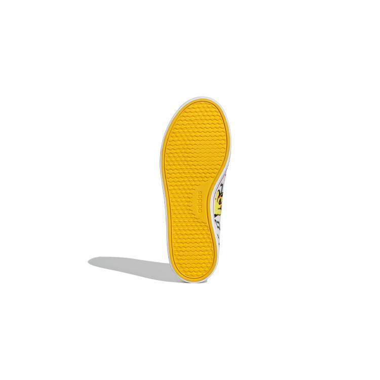 Pokemon x Adidas Neo Bravada Пикачу Дышащие Низкие Детские Скейтбордические Кроссовки Белый Желтый Красный Детские FW3197