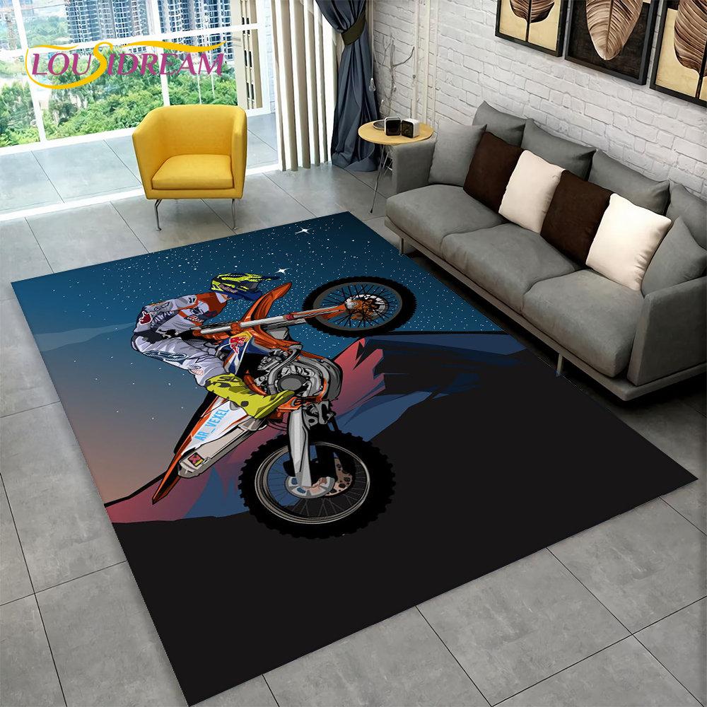 3D коврик для гонок на мотоциклах, большой ковер для дома, гостиной, спальни, дивана, коврик для двери, украшение для детской игры, нескользящий напольный коврик