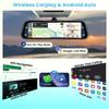 Aprilboy 10'' 4K Зеркало Видеорегистратор Двойная Камера с Беспроводным Carplay Android Auto Помощник Парковки Циклическая Запись Навигация