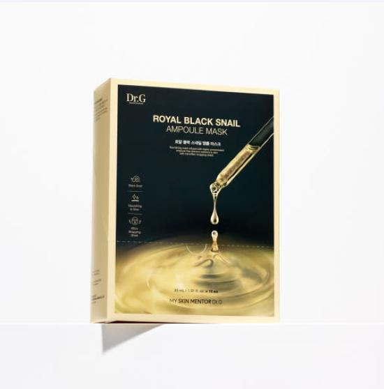 Dr.G МАСКА-АМПУЛА С КОРОЛЕВСКОЙ ЧЕРНОЙ УЛИТКОЙ 10 ШТ. (5+5)