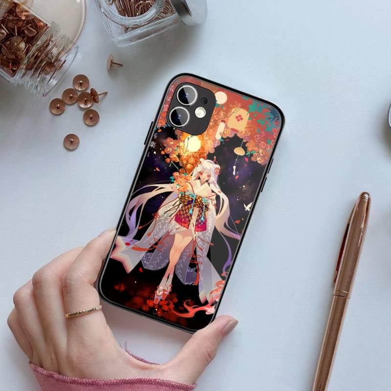 Чехол для телефона Onmyoji для iPhone 14 13 12 11 XS X 8 7 6 Plus Mini Pro Max SE 2022 черный чехол для телефона из поликарбоната и термополиуретана