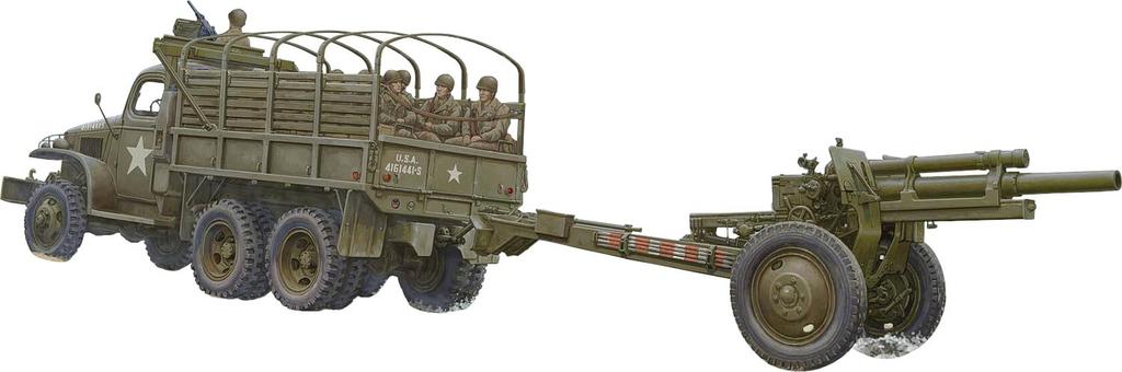 Пластиковая модель американской пулеметной башни I Love Kit 105-мм гаубицы ILK63567 1/35 CCKW-352 Type/M2A1