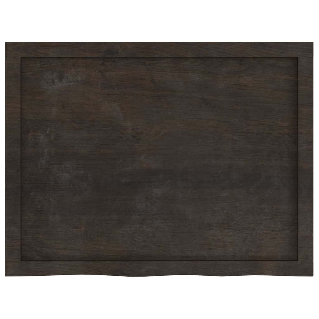 Washbasin Top Dark Brown 80x60x(2 4) cm Solid Wood Treated