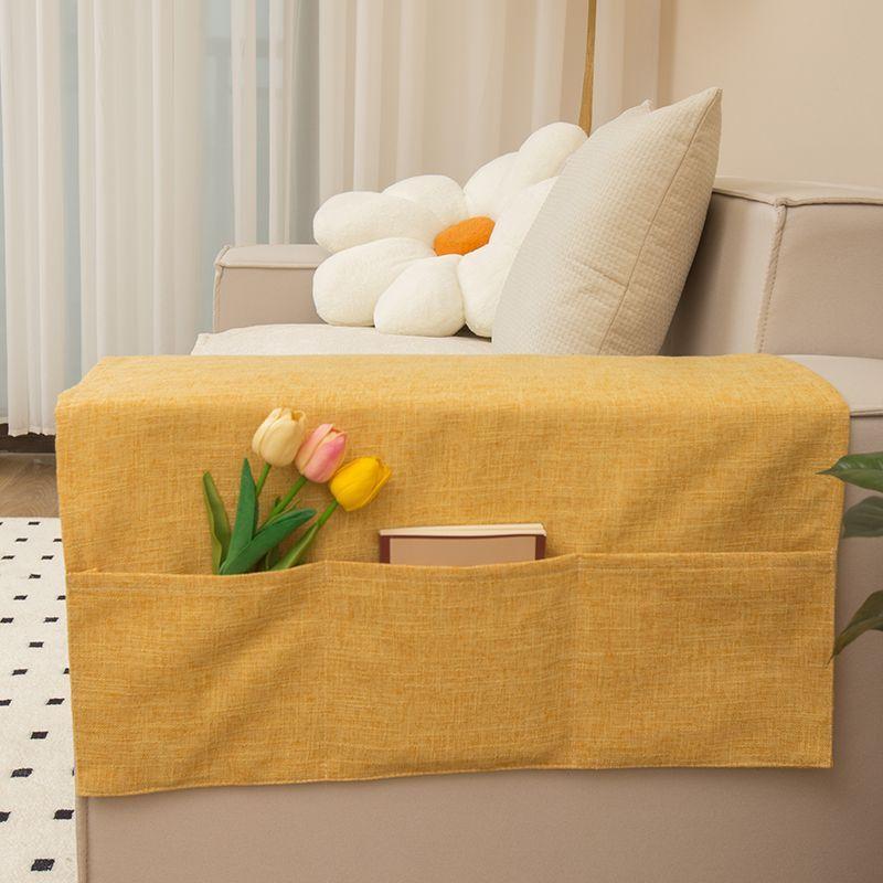 Sofa Handrail Cover Cloth Widened Imitation Linen Dust Towel Cover Pad Universal For Summer Non -Slip Towel