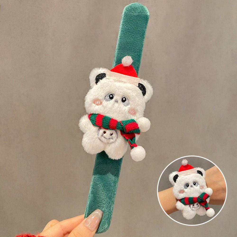 Creative Plush Slap Bracelets Multicolour Christmas Wrist Ornaments Handbands Accessories