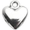 Pendant - Charm Heart - Silvery - 13 X 15 Mm - 10 Pcs