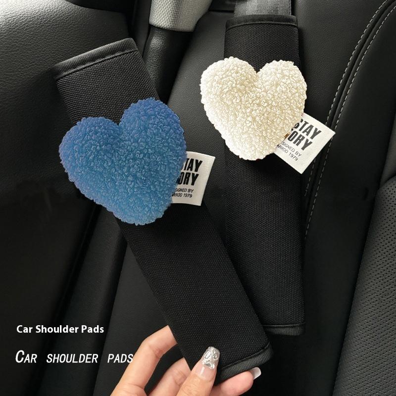 Love Heart Car Styling Seat Belt Cover Soft Chest Protection Car Seatbelt Shoulder Pad Neck Support Cushion Safety Belt Pad