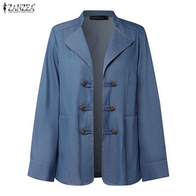 Женская повседневная блузка-кардиган с лацканами, однотонная, свободного кроя, с длинным рукавом