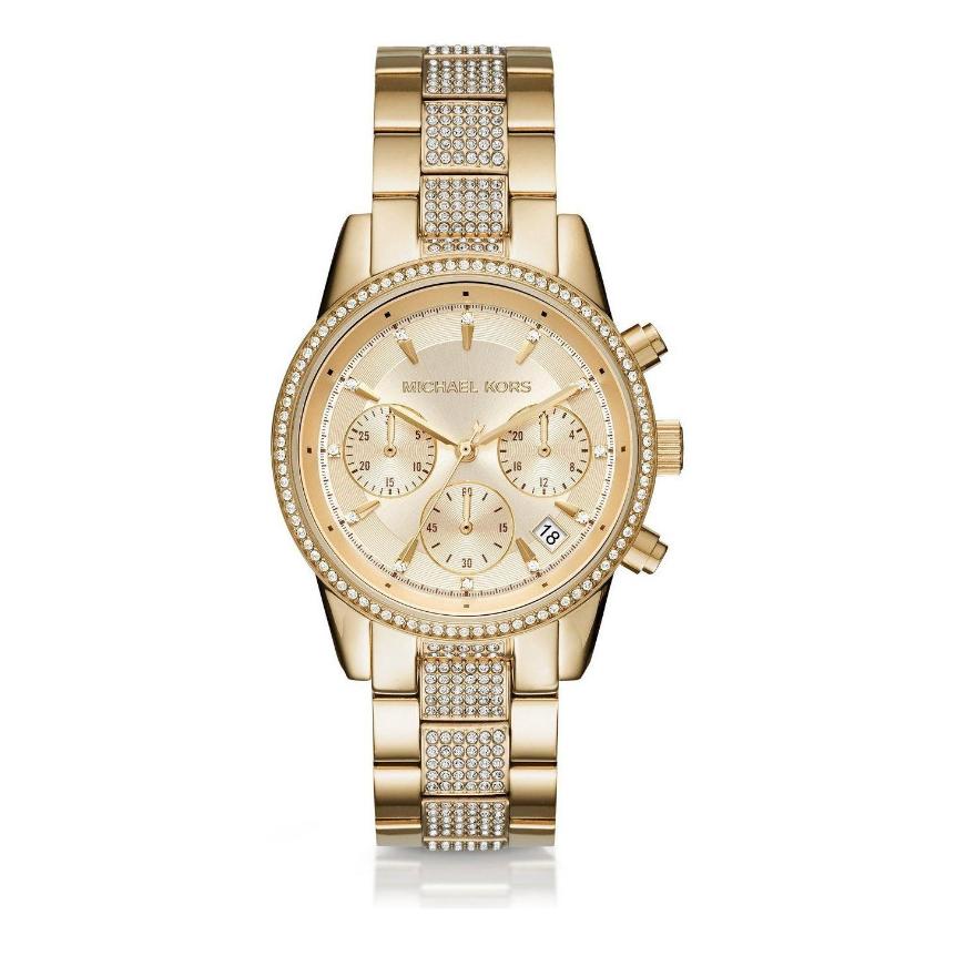 Michael Kors MK6484 Gold Dial Womens Watch