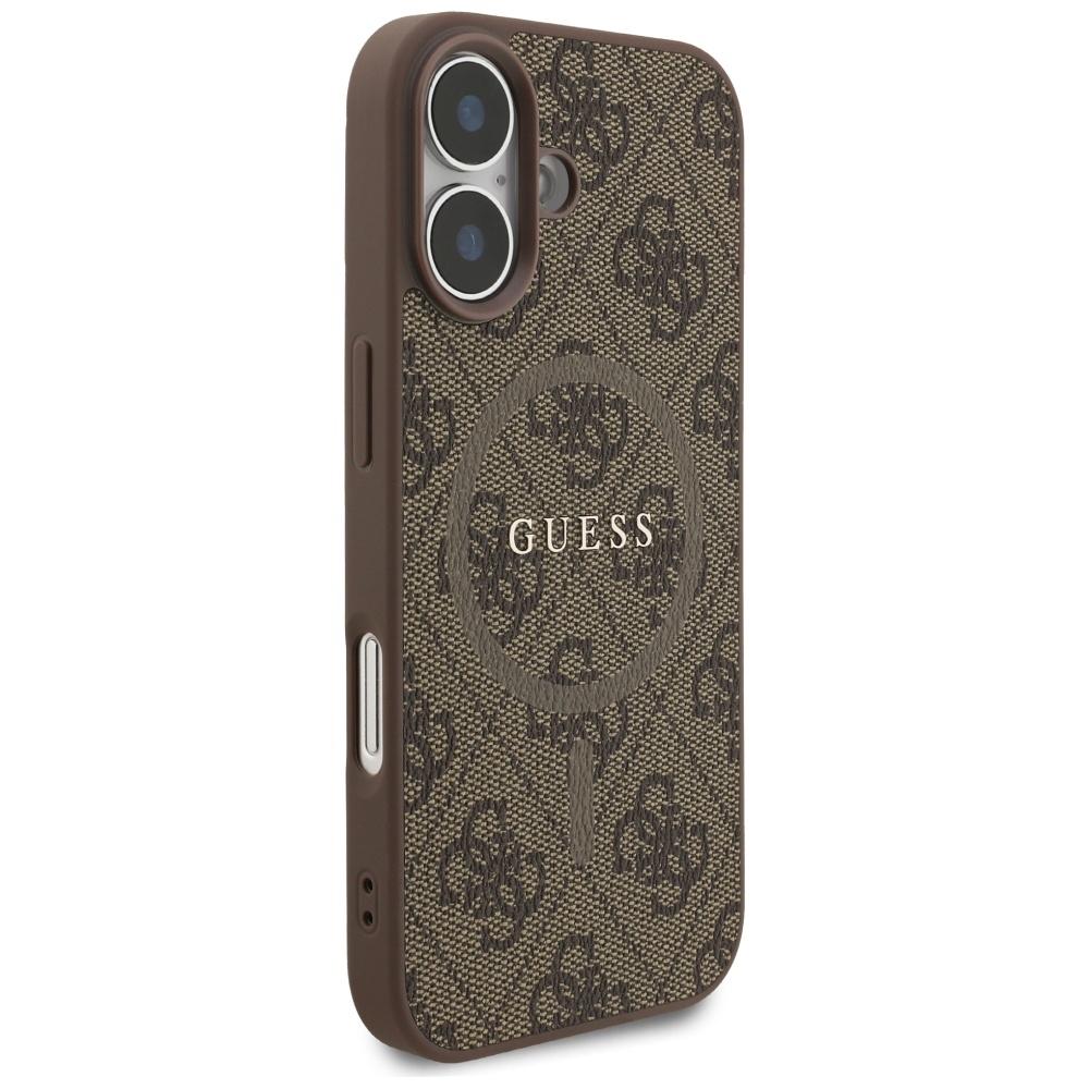 Guess 4G Ring Classic Logo MagSafe Case for iPhone 17 Brown