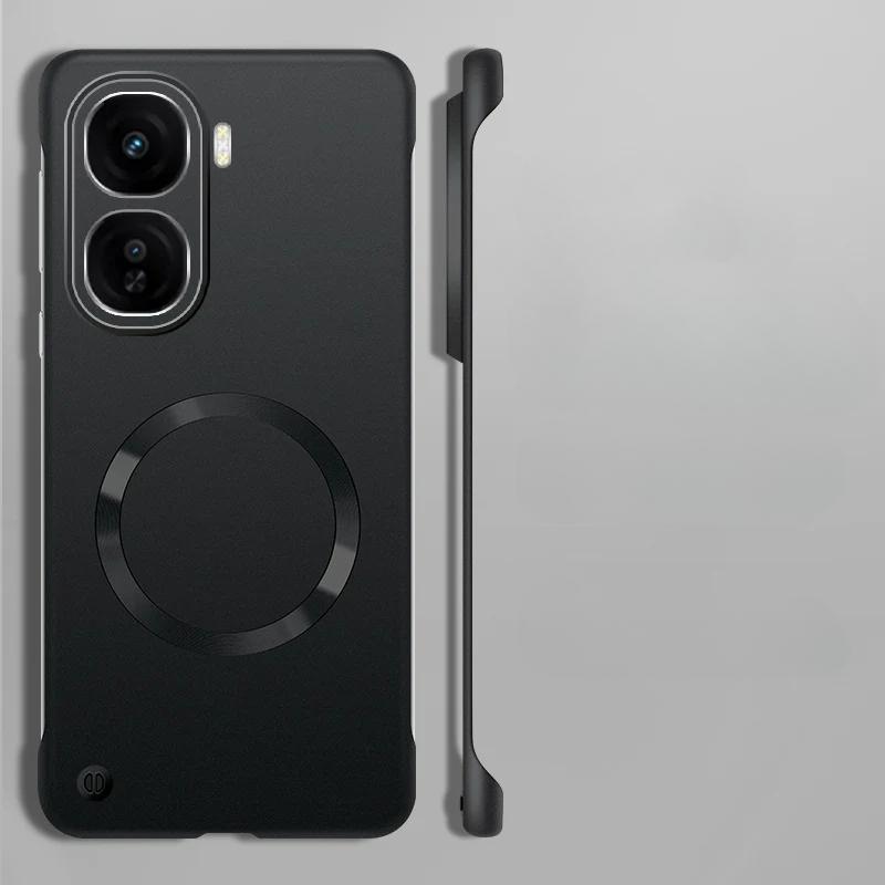 Для Magsafe Frameless Hard Phone Case для VIVO IQOO Neo 10 Metallic Paint PC Магнитная задняя крышка для IQOO Neo 10 Pro Borderless Shockproof Cover