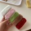 1/3/5Pcs Autumn Winter Hair Clips For Girl Woman Waterdrop Square Barrettes Solid Color Faux Fur BB Hairpins Soft Hair Accessory